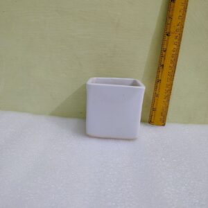 handmade square ceramic planter white