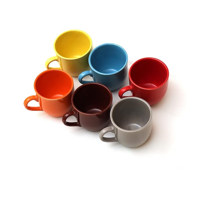 Colorful Ceramic Coffee Cups Set for Home Use