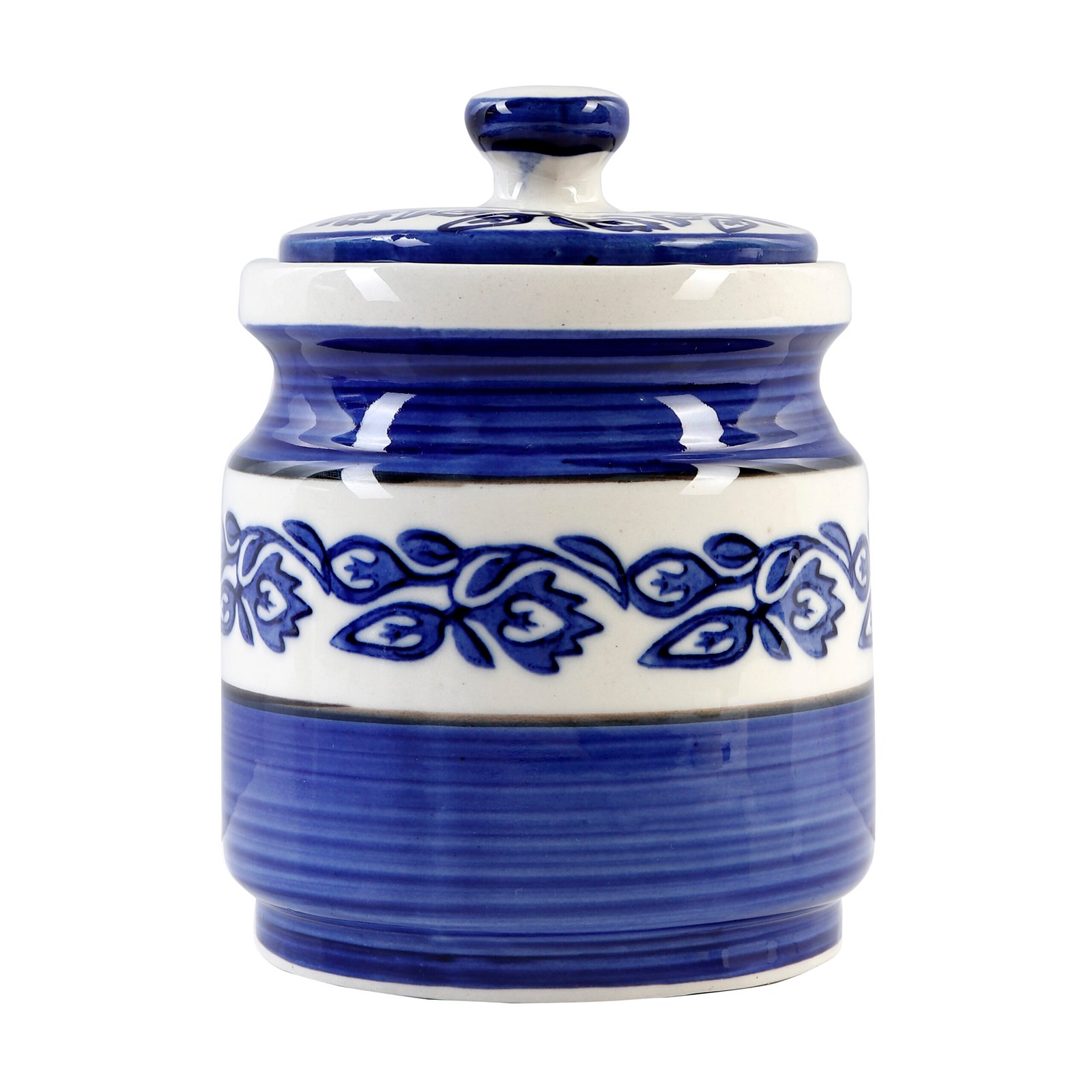Premium Blue White Decorative Ceramic Jar
